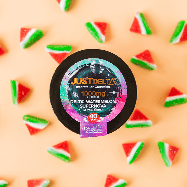 1000mg Delta 8 Gummies Watermelon Lifestyle Photo